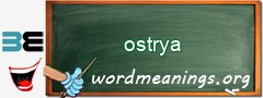 WordMeaning blackboard for ostrya